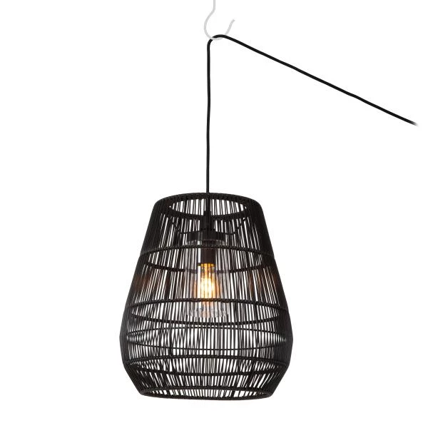 Lucide NERIDA - Suspension Intérieur/Extérieur - Ø 35 cm - 1xE27 - IP44 - Noir - détail 1